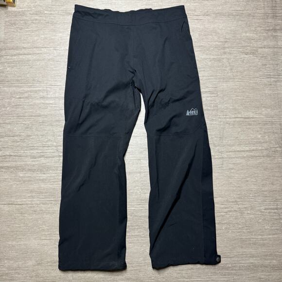 REI Co-op Peak 2.5L Pants Mens L 30L Black Waterproof Rain Hiking Outdoor Zip Up - Picture 1 of 10